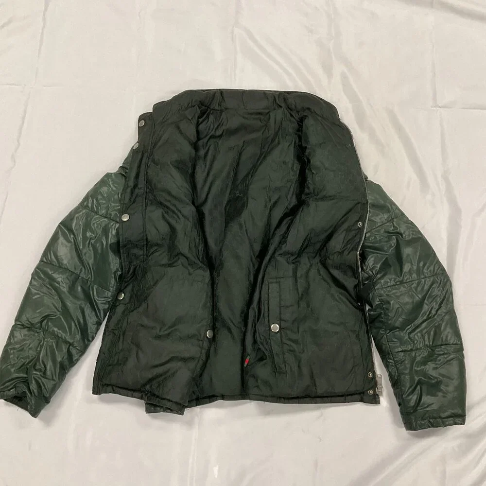 Gucci Down Puffer Jacket Mens Size 52 XL Green Made in Italy